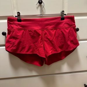 Lululemon speed up short- red-size 8- amazing condition!